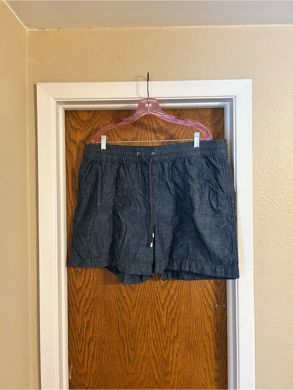 croft & barrow Dark Blue High-Waist Drawstring Shorts